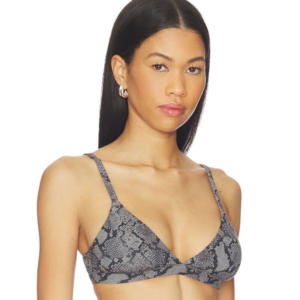 SKIMS Womens Bralette Fits Everybody Triangle Snake Print Large